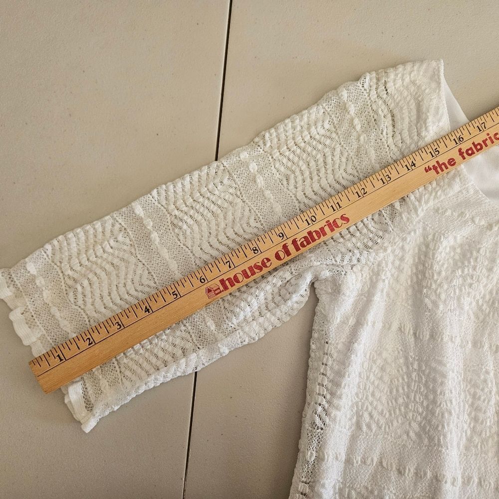 Rabbit Rabbit Rabbit Designs White Lace Shift Dress Size 10 - Picture 9 of 12